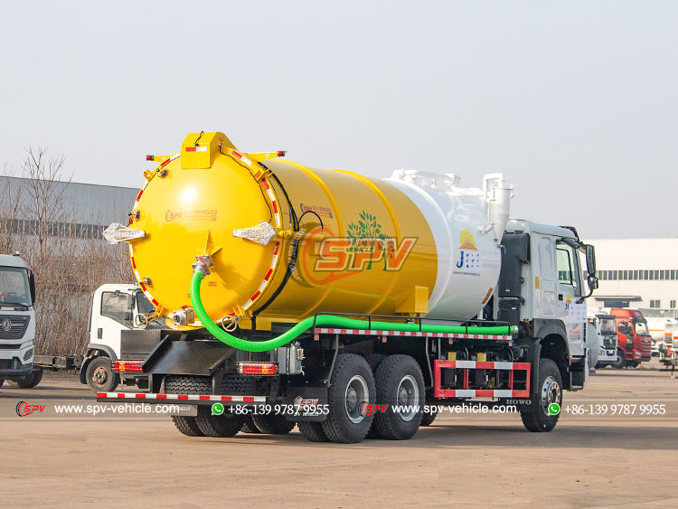 HOWO 6x4 Sludge Disposal Truck - Rear Right Side